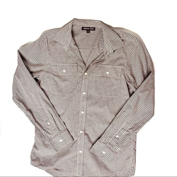 Michael Kors plaid long sleeve button shirt size S - Picture 1 of 8